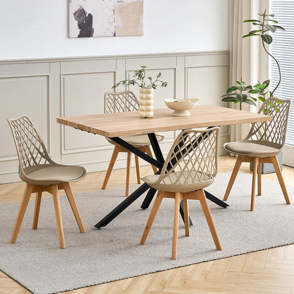 Lot de 6 Chaises de Salle à Manger – Style Nordique & Assise Rembourrée