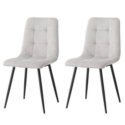 Chaises de Salle à Manger en Velours Côtelé – Lots de 2, 4 ou 6