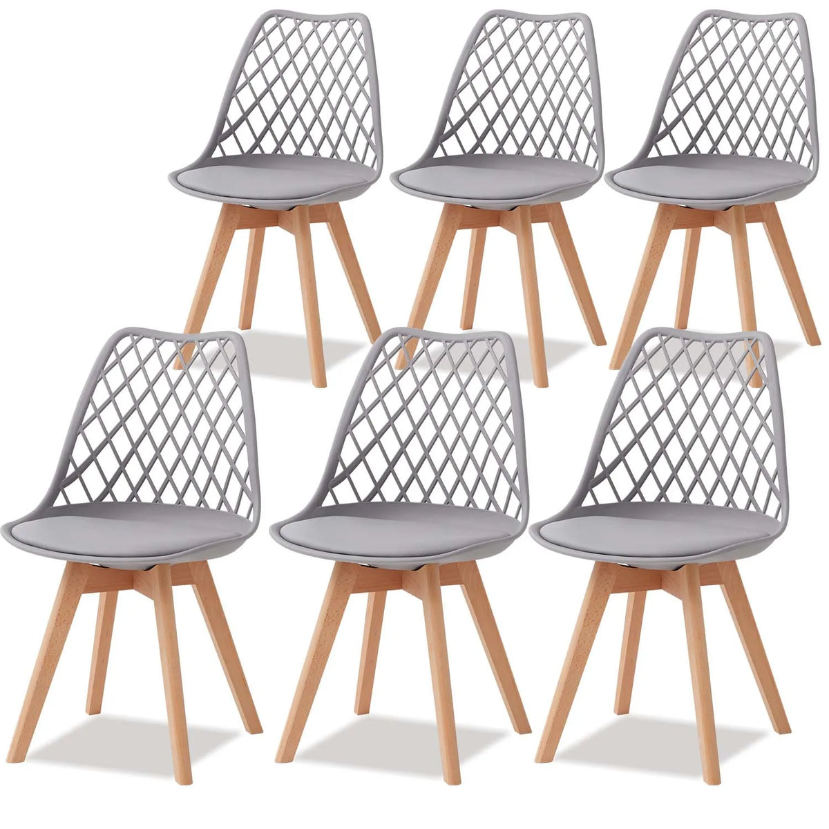 Lot de 6 Chaises de Salle à Manger – Style Nordique & Assise Rembourrée