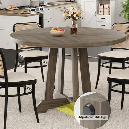 Table à Manger Ronde 119 cm – Design Moderne en Bois