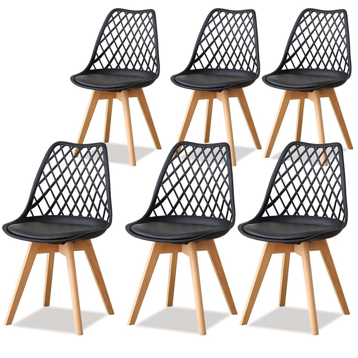 Lot de 6 Chaises de Salle à Manger – Style Nordique & Assise Rembourrée
