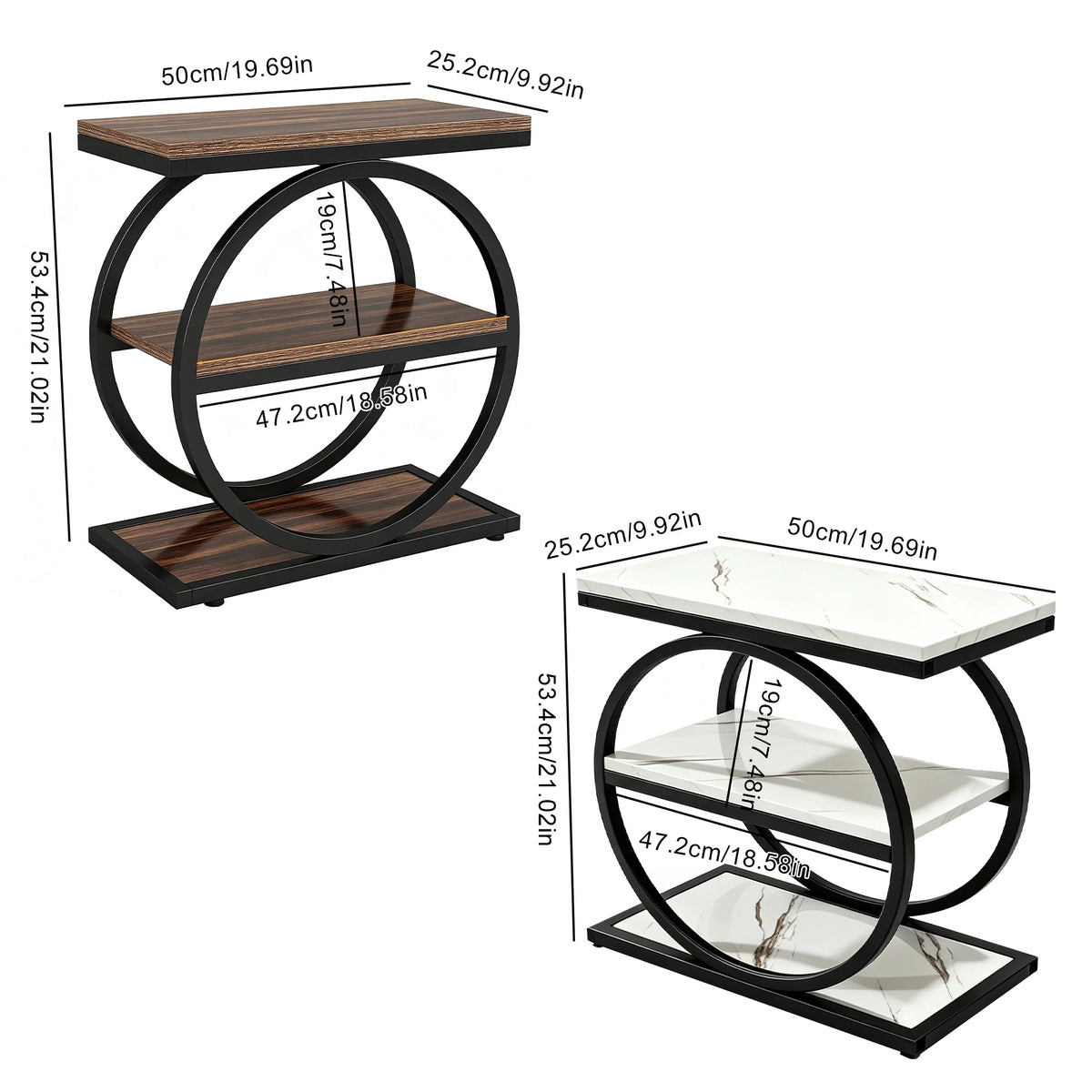 Table Console Industrielle à 4 Niveaux – Rangement & Design Moderne