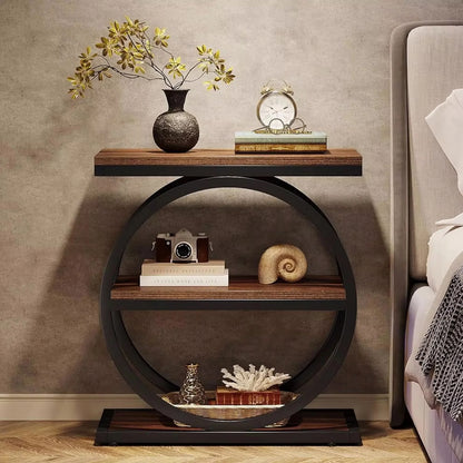 Table Console Industrielle à 4 Niveaux – Rangement & Design Moderne