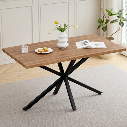 Table à Manger 140 × 80 cm – Design Moderne & Pieds Métal